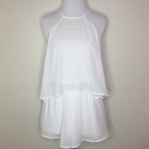 Charlotte Russe White Halter Jumpsuit